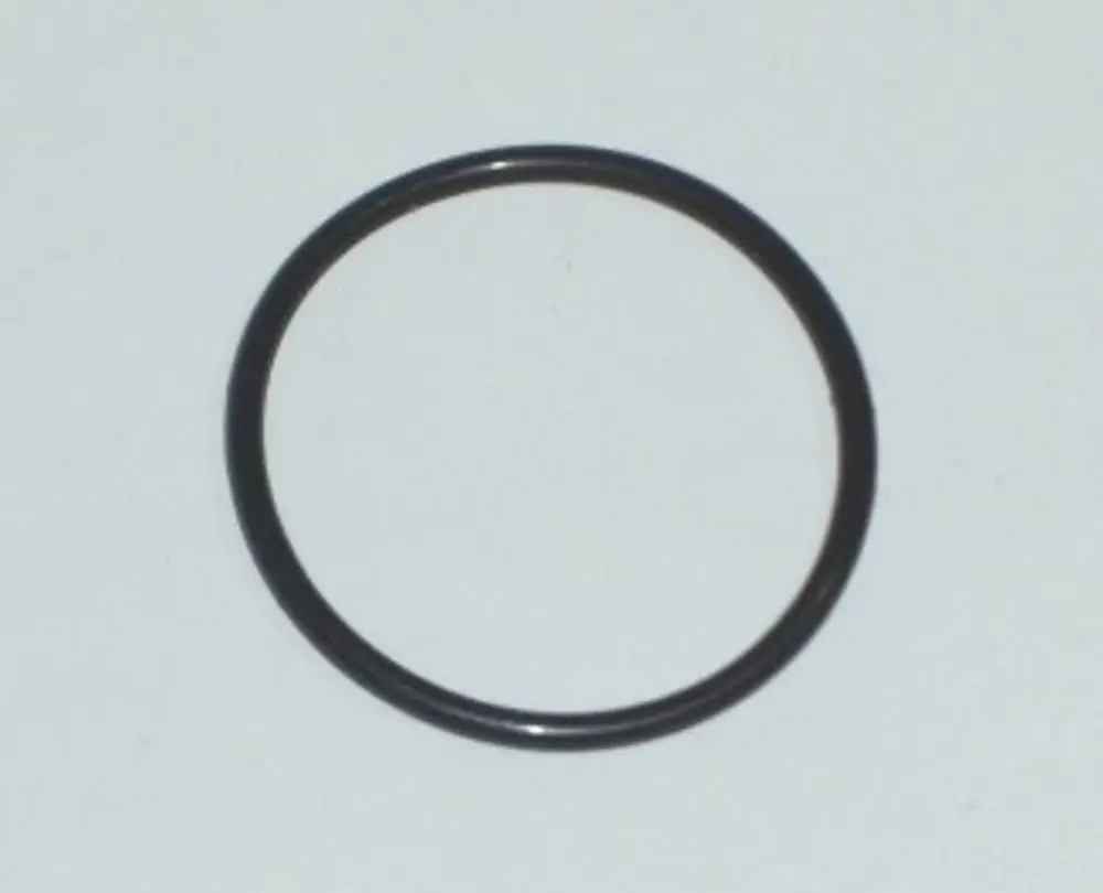 Schwarzer O-Ring auf hellem Hintergrund, der möglicherweise für Dichtungsanwendungen in Daikin Geräten verwendet wird.